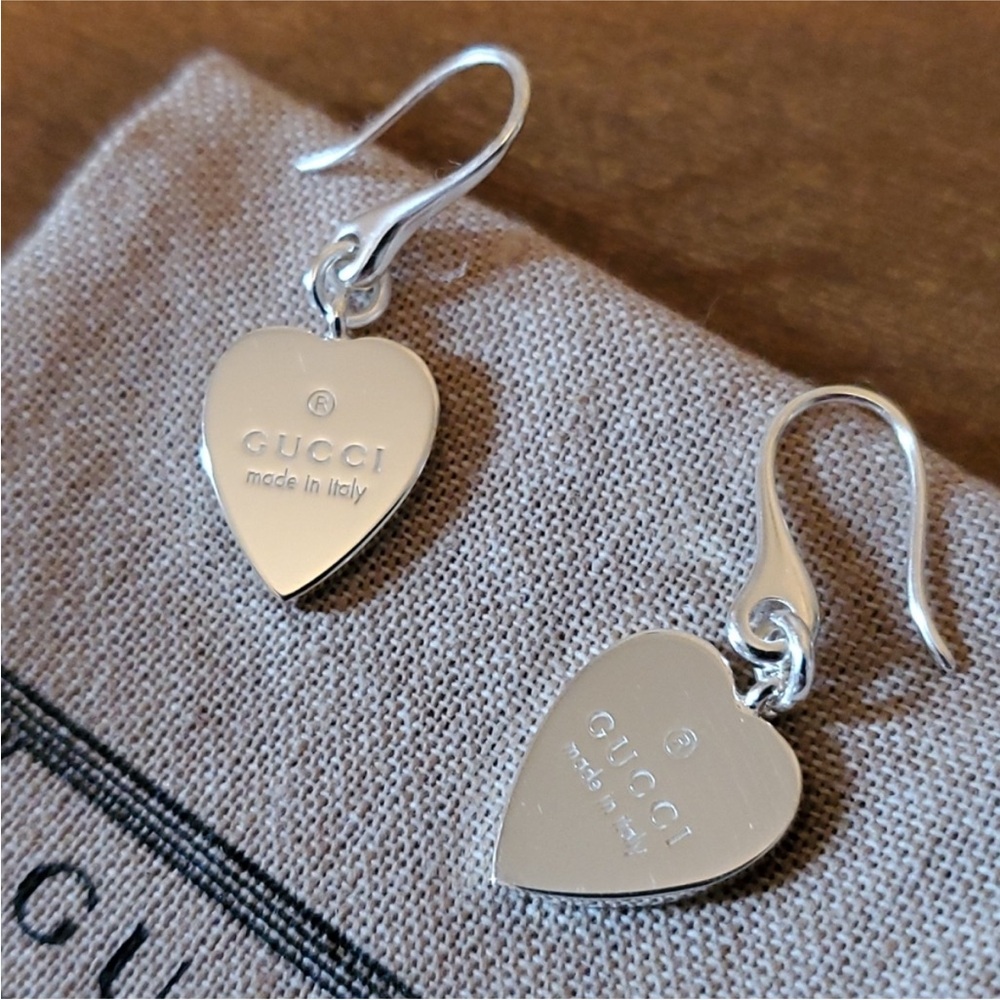 Gucci Silver Heart Earrings - Picture 4 of 5